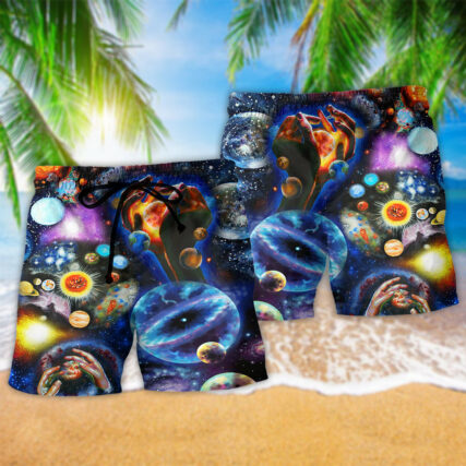 Planet Loves Galaxy Mysterious - Beach Short - Owl Ohh - Owl Ohh