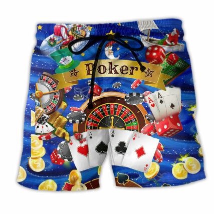 Poker Gambling Born To Play Forced To Work Style - Beach Short - Owl Ohh - Owl Ohh