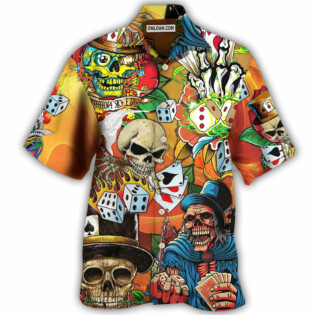 Poker Skull Life Style - Hawaiian Shirt - Owl Ohh - Owl Ohh