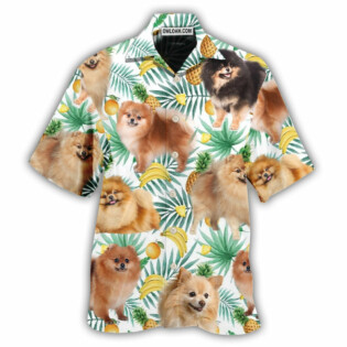 Pomeranian Dog Banana Tropical Style - Hawaiian Shirt - Owl Ohh - Owl Ohh