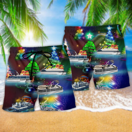 Pontoon Christmas Tree Stunning - Beach Short - Owl Ohh - Owl Ohh