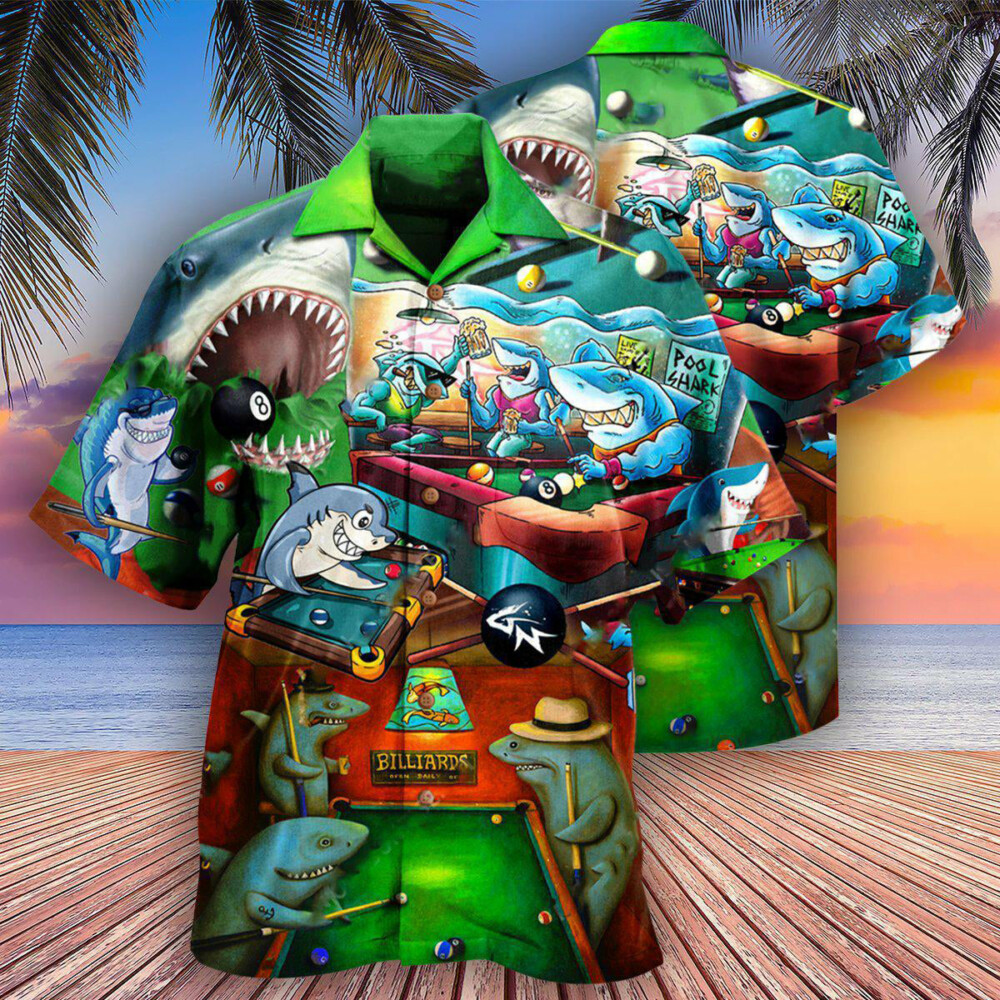 Shark Pool - Hawaiian Shirt - Owl Ohh - Owl Ohh