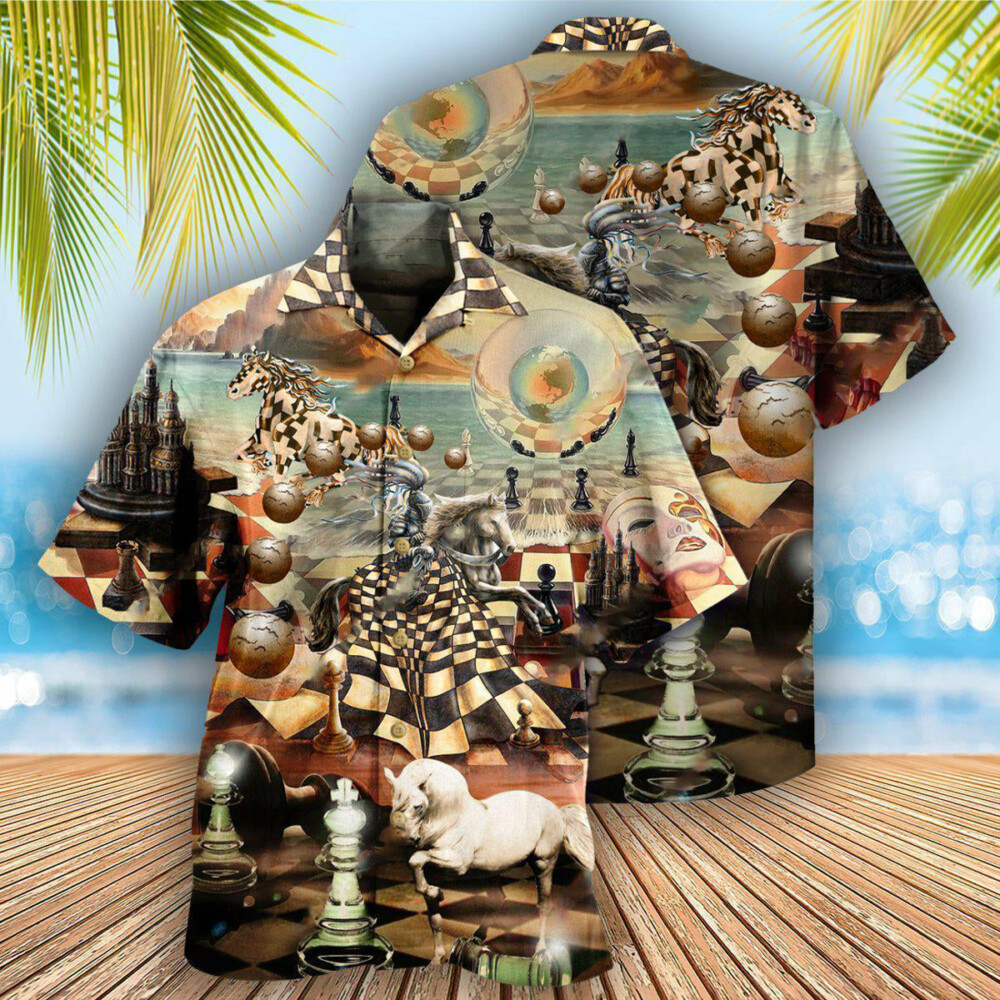 Chess Power Of The Knights In Chess Vintage - Hawaiian Shirt - Owl Ohh - Owl Ohh