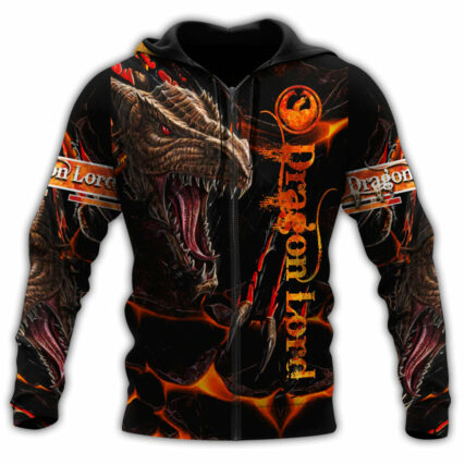 Dragon Premium Dragon Lord Orange Hot Style - Hoodie - Owl Ohh - Owl Ohh