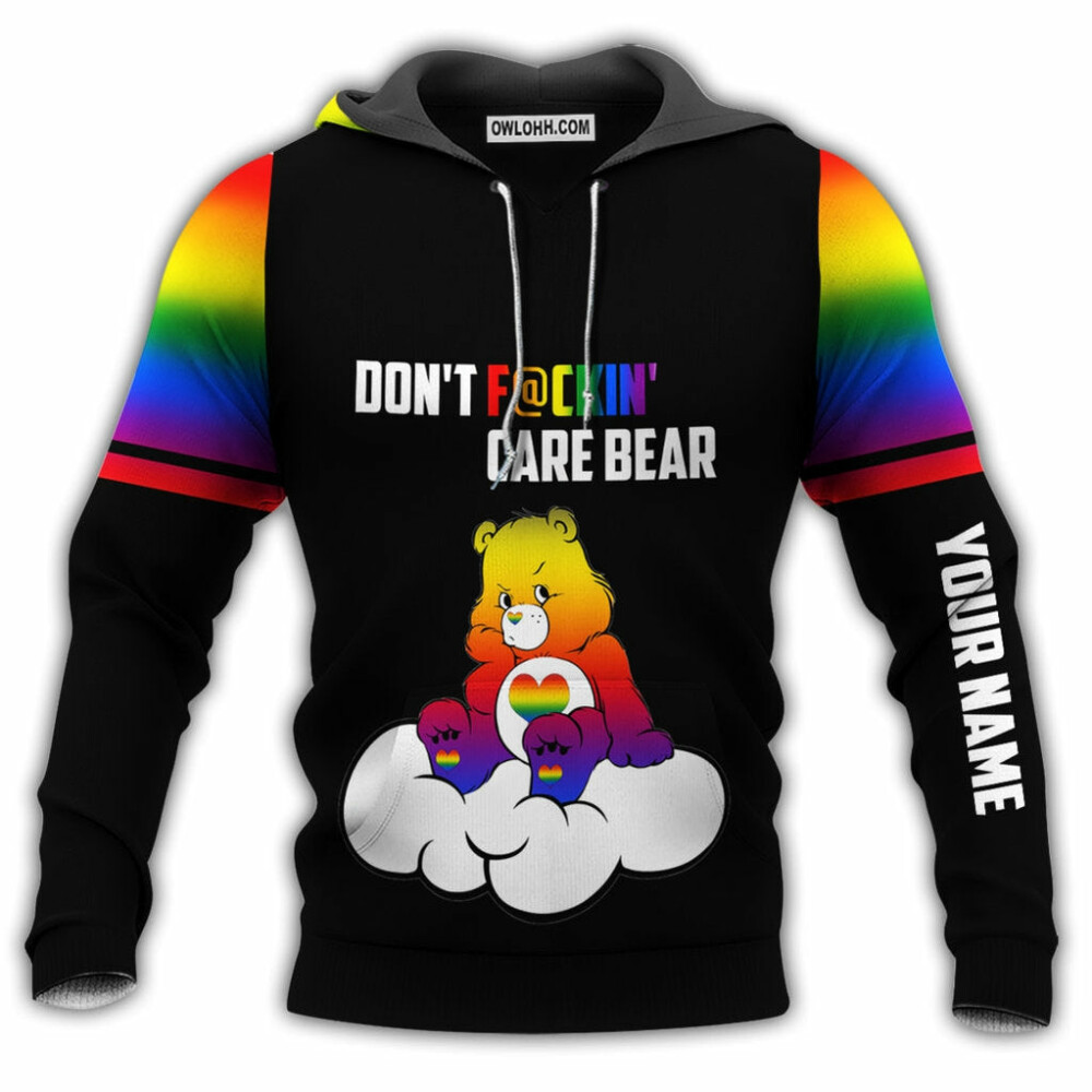 LGBT Pride Gift For LGBT Care Bear Personalized - Hoodie - Owl Ohh - Owl Ohh
