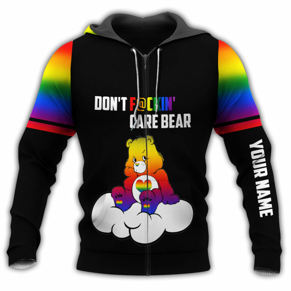 LGBT Pride Gift For LGBT Care Bear Personalized - Hoodie - Owl Ohh - Owl Ohh