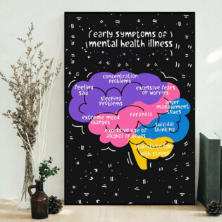 Psychology Early Symptoms With Black Style - Vertical Poster - Owl Ohh - Owl Ohh