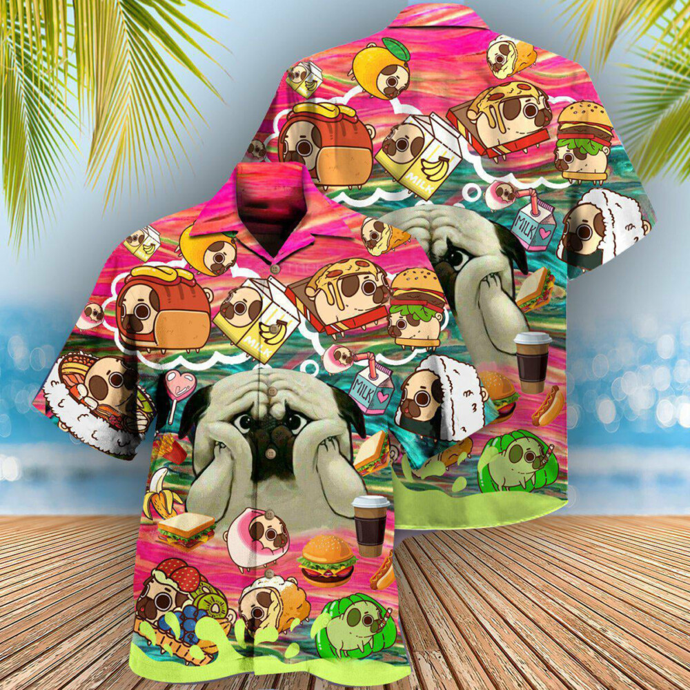 Pug Dog What If I Become Foods - Hawaiian Shirt - Owl Ohh - Owl Ohh