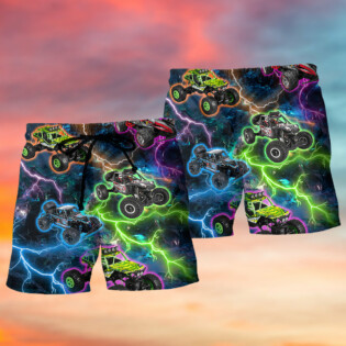 Car Racing Lightning Style - Beach Short - Owl Ohh - Owl Ohh