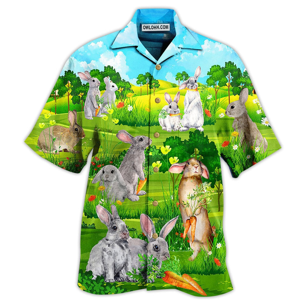 Rabbit Animals Love Carrot - Hawaiian Shirt - Owl Ohh - Owl Ohh