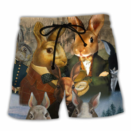 Rabbit Down The Rabbit Hole Cool - Beach Short - Owl Ohh - Owl Ohh