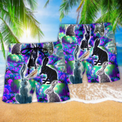 Rabbit Get Egg Cited For Easter Stunning - Beach Short - Owl Ohh - Owl Ohh