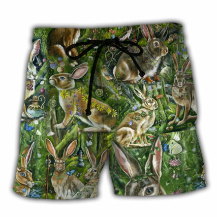 Rabbit Some Bunny Loves You Green - Beach Short - Owl Ohh - Owl Ohh