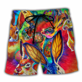 Rabbit Egg Colorful Style - Beach Short - Owl Ohh - Owl Ohh