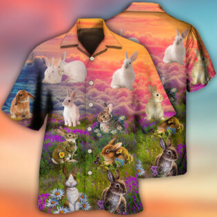 Rabbit Beautiful Floral Grass - Hawaiian Shirt - Owl Ohh - Owl Ohh