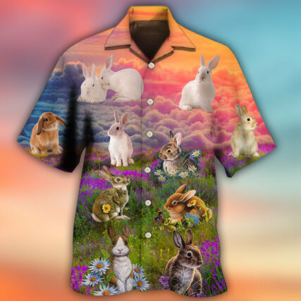 Rabbit Beautiful Floral Grass - Hawaiian Shirt - Owl Ohh - Owl Ohh