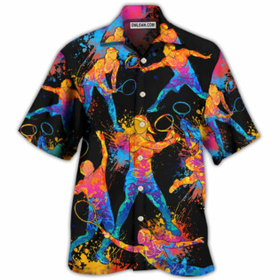 Racquetball Color Art - Hawaiian Shirt - Owl Ohh for men and women, kids - Owl Ohh