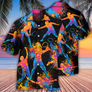 Racquetball Color Art - Hawaiian Shirt - Owl Ohh for men and women, kids - Owl Ohh