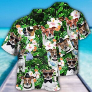 Rat Terrier Green Tropical Dog Lover - Hawaiian Shirt - Owl Ohh - Owl Ohh
