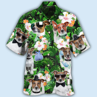 Rat Terrier Green Tropical Dog Lover - Hawaiian Shirt - Owl Ohh - Owl Ohh