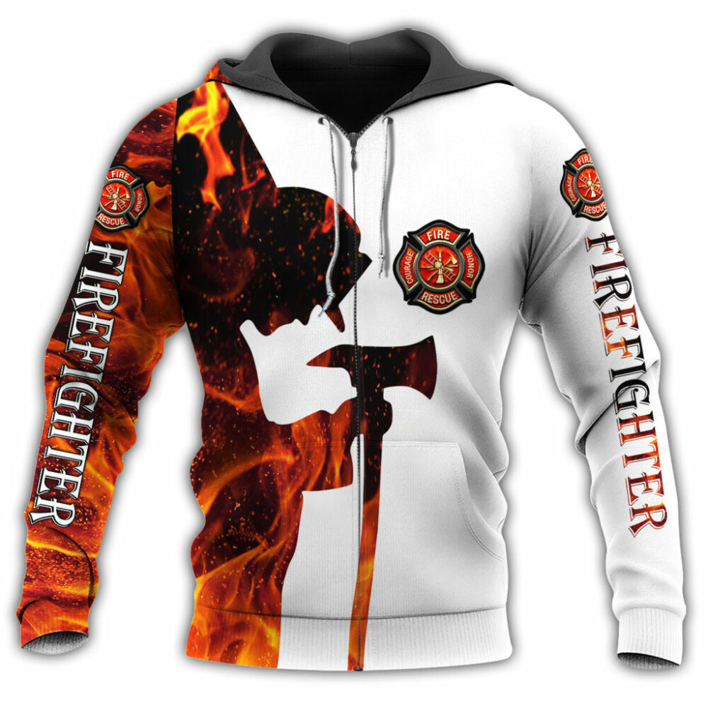 Firefighter Respectful In Life - Hoodie - Owl Ohh - Owl Ohh