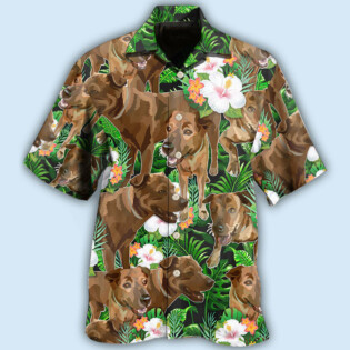 Rhodesian Ridgeback Dog Tropical Floral Lovely Style - Hawaiian Shirt - Owl Ohh - Owl Ohh