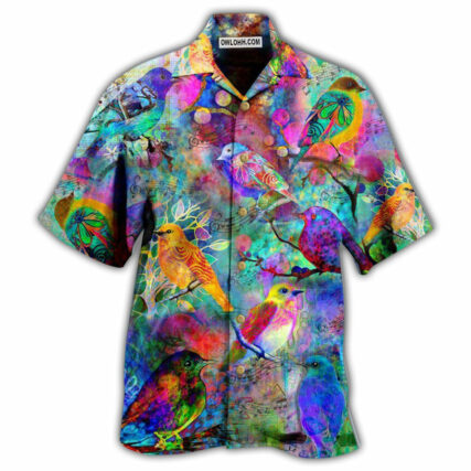 Robin Birds Colorful Mix Color - Hawaiian Shirt - Owl Ohh - Owl Ohh