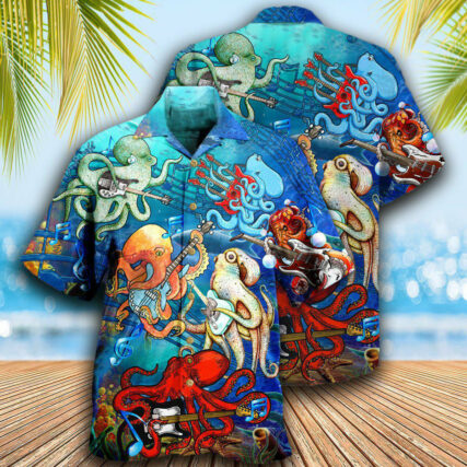 Octopus Rocktopus Happy - Hawaiian Shirt - Owl Ohh - Owl Ohh