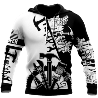 Roofer Black & White - Hoodie
