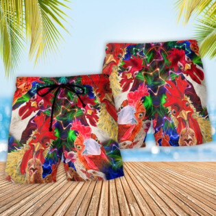 Rooster Amazing Oh Cluck No Farmer - Beach Short - Owl Ohh - Owl Ohh