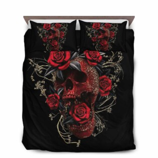 Sugar Skull Rose Flowers - Bedding Cover - Owl Ohh - Owl Ohh