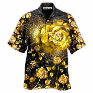 Rose Gold Flowers - Hawaiian Shirt - Owl Ohh - Owl Ohh