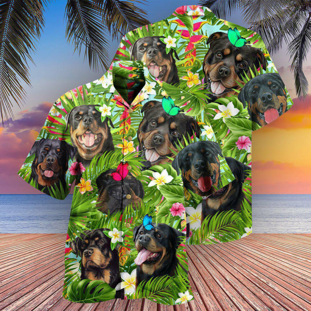 Rottweiler Dog Happy Summer - Hawaiian Shirt - Owl Ohh - Owl Ohh