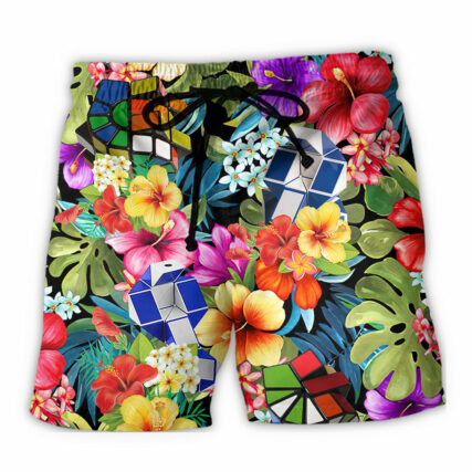 Rubik Is Snake Tropical Style - Beach Short - Owl Ohh - Owl Ohh