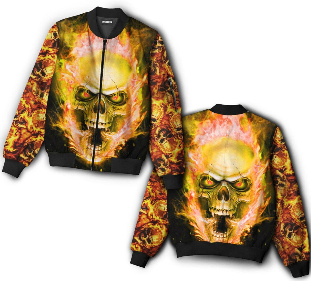 Skull on fire - Zip Hoodie - HOOD03TNH280821