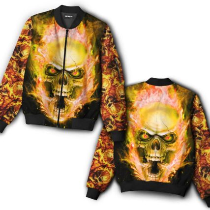 Skull on fire - Zip Hoodie - HOOD03TNH280821