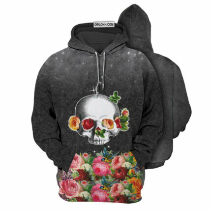 Skull with flowers so beautiful - Hoodie - HOOD06TNH040921