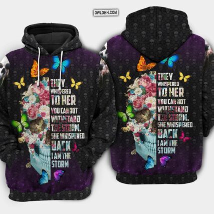 Skull i am the storm - Hoodie - HOOD09TNH080921