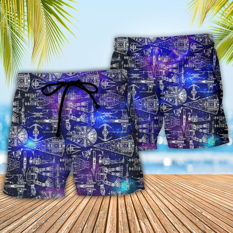 SPACE SHIPS STAR WARS GALAXY - Beach Short
