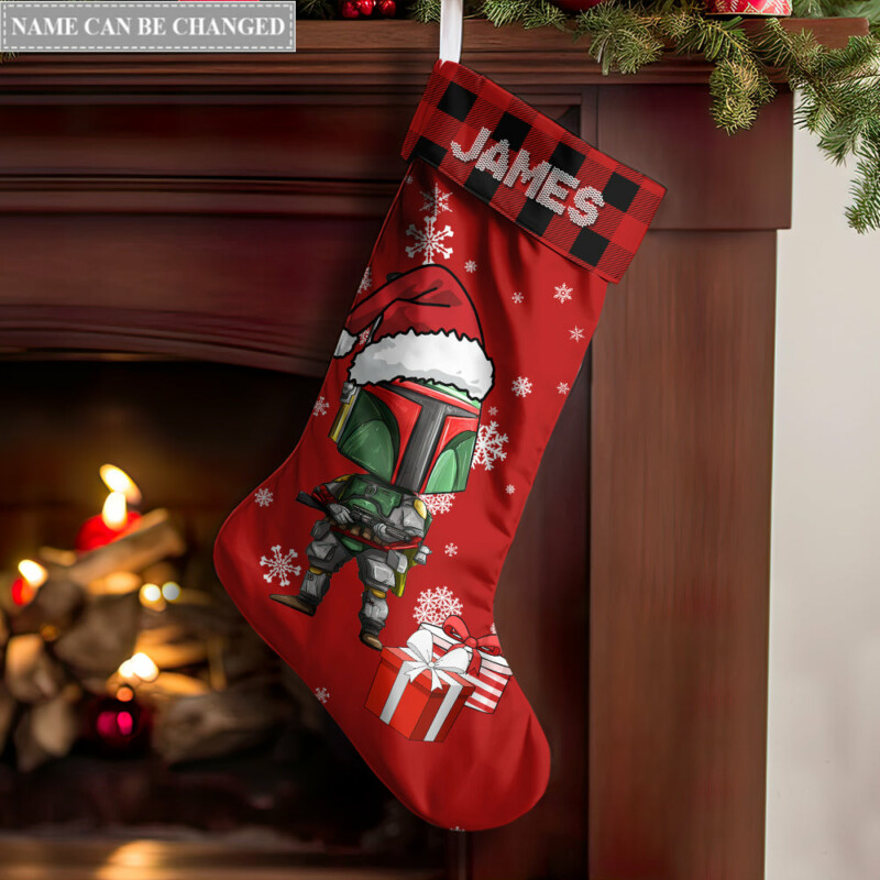 Christmas Star Wars Boba Fett Love The Giver More Than The Gift Personalized - Christmas Stocking - Owl Ohh-Owl Ohh