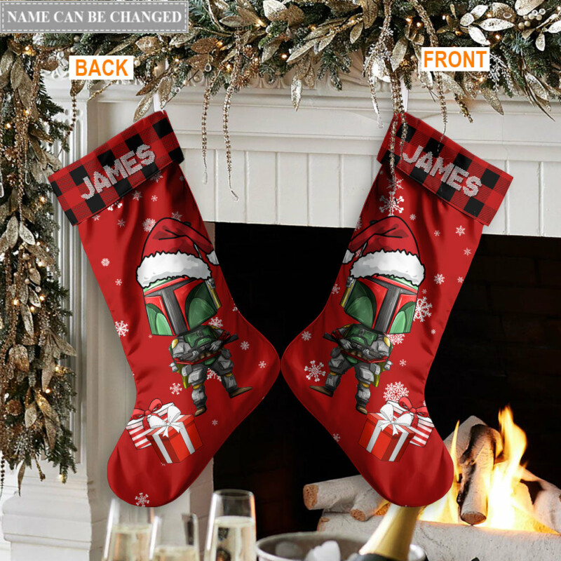 Christmas Star Wars Boba Fett Love The Giver More Than The Gift Personalized - Christmas Stocking - Owl Ohh-Owl Ohh
