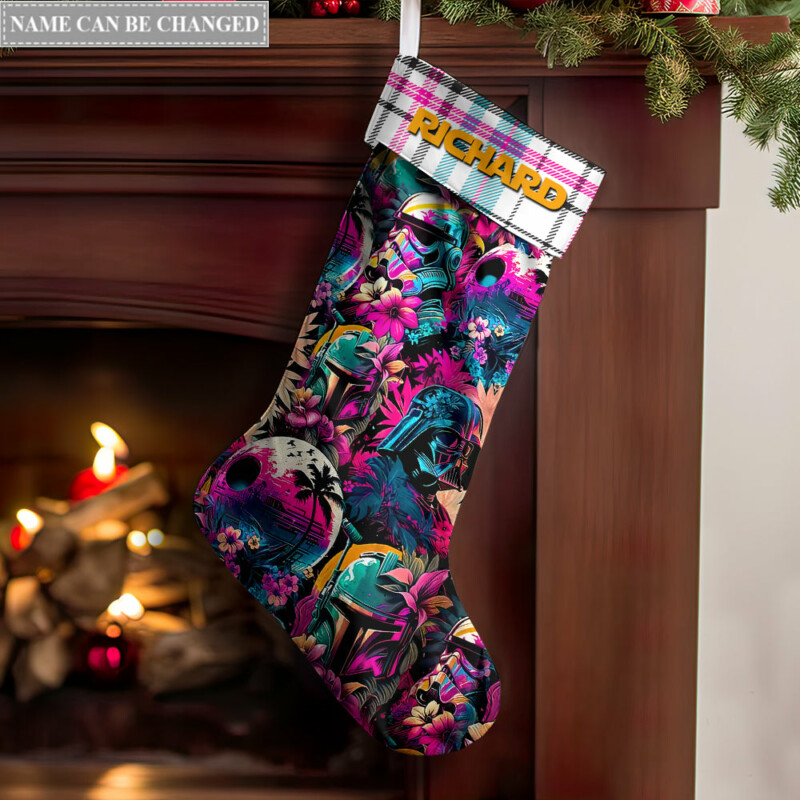 Christmas Star Wars Special Star Wars Synthwave Personalized - Christmas Stocking - Owl Ohh-Owl Ohh