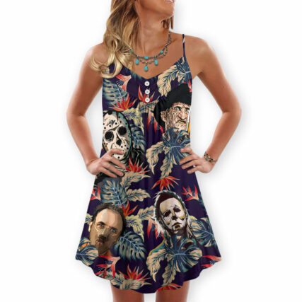 Halloween Horror Character Summer - V-neck Sleeveless Cami Dress - Owl Ohh-Owl Ohh