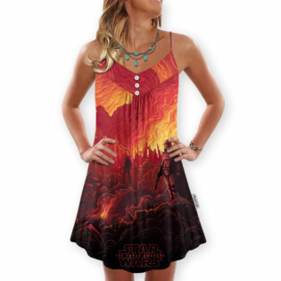 Starwars The Force Awakens 2 - V-neck Sleeveless Cami Dress - Owl Ohh-Owl Ohh