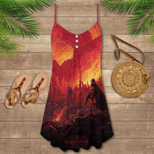 Starwars The Force Awakens 2 - V-neck Sleeveless Cami Dress - Owl Ohh-Owl Ohh