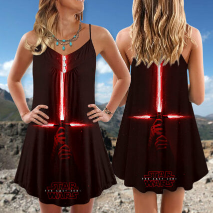 Starwars The Last Jedi - V-neck Sleeveless Cami Dress - Owl Ohh-Owl Ohh