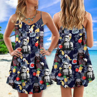 Star Wars Darth Vader Storm Trooper Flower - V-neck Sleeveless Cami Dress