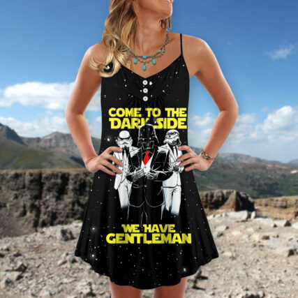 SW Darth Vader Come To The Dark Side We Have Gentleman - V-neck Sleeveless Cami Dress - Owl Ohh-Owl Ohh