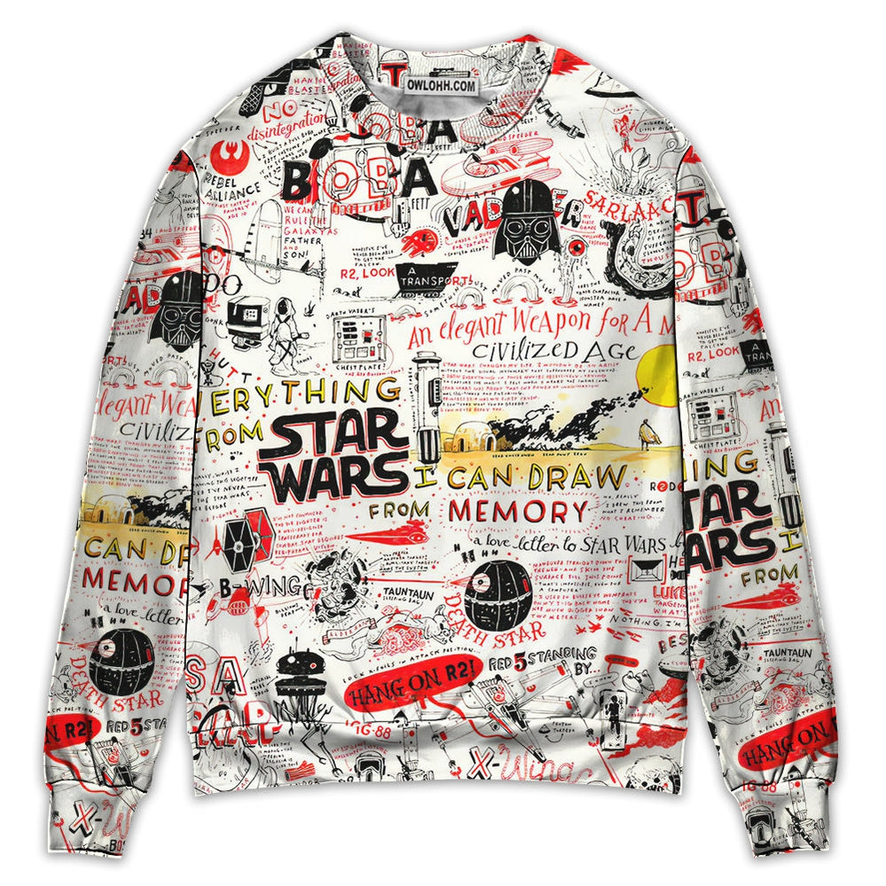 Star Wars All Funny Quotes Comic Style - Sweater