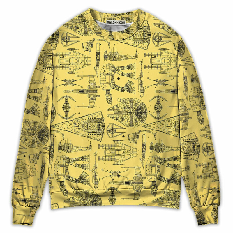 SPACE SHIPS STAR WARS YELLOW - Sweater
